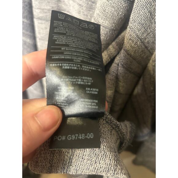 Volcom gray open-front cardigan with a blue-Gray striped pattern size small - Picture 12 of 13